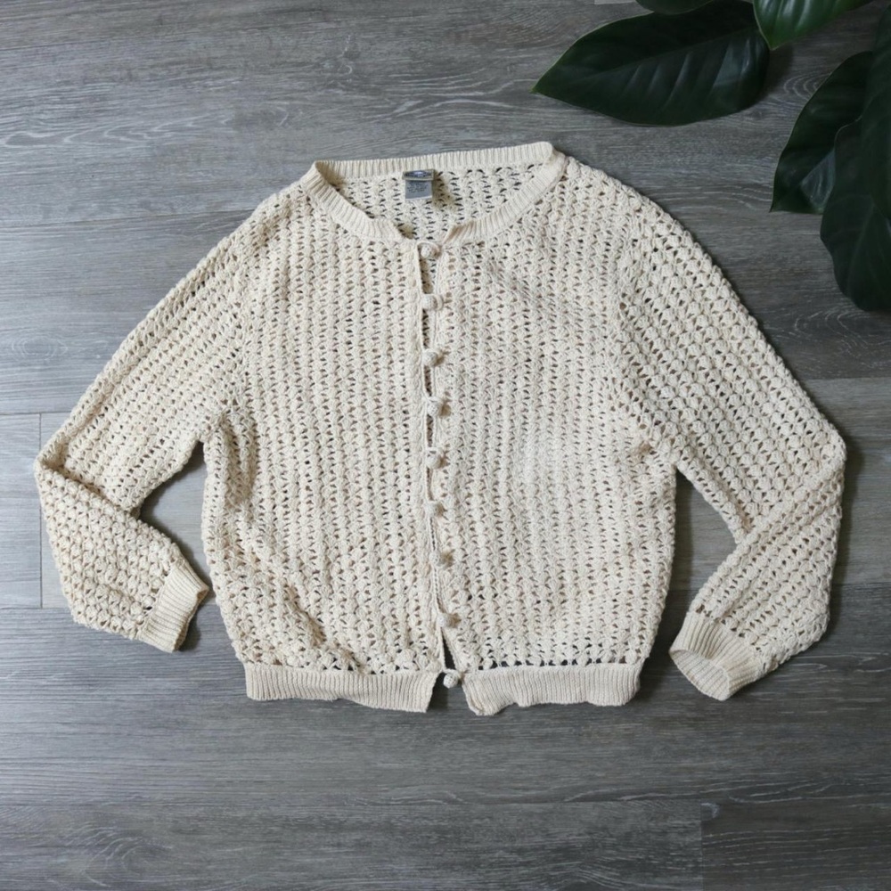 Cream crochet cardigan